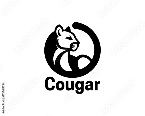 Cougar Head Logo Design Vector Illustration