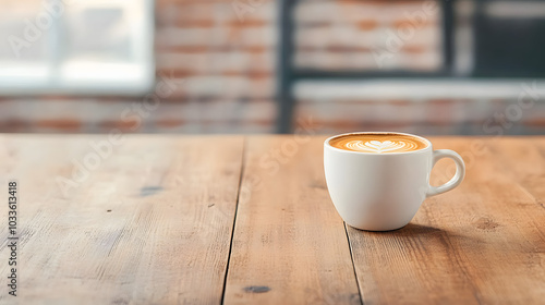 Cup of Coffee on a wooden table