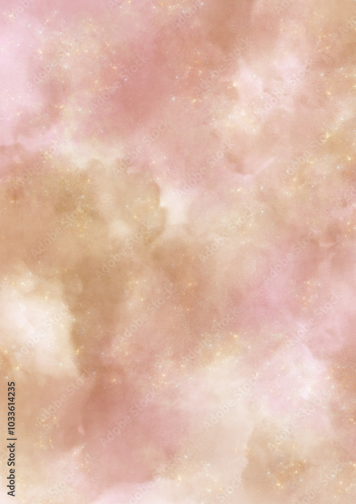 Fototapeta premium 明るいピンクやオレンジのぼかしたキラキラ背景