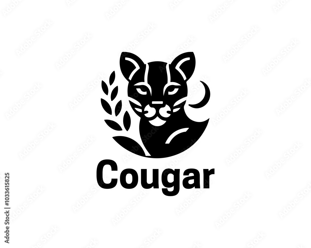 Cougar Head Logo Design Vector Illustration Cougar Head Logo Design Vector Illustration