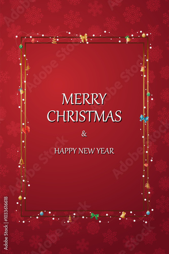 Christmas Celebration Card, Flyer, Banner, Poster or Invitation with stylish text on Snowflakes. Vector Illustration