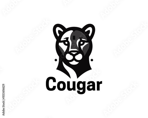 Cougar Head Logo Design Vector Illustration