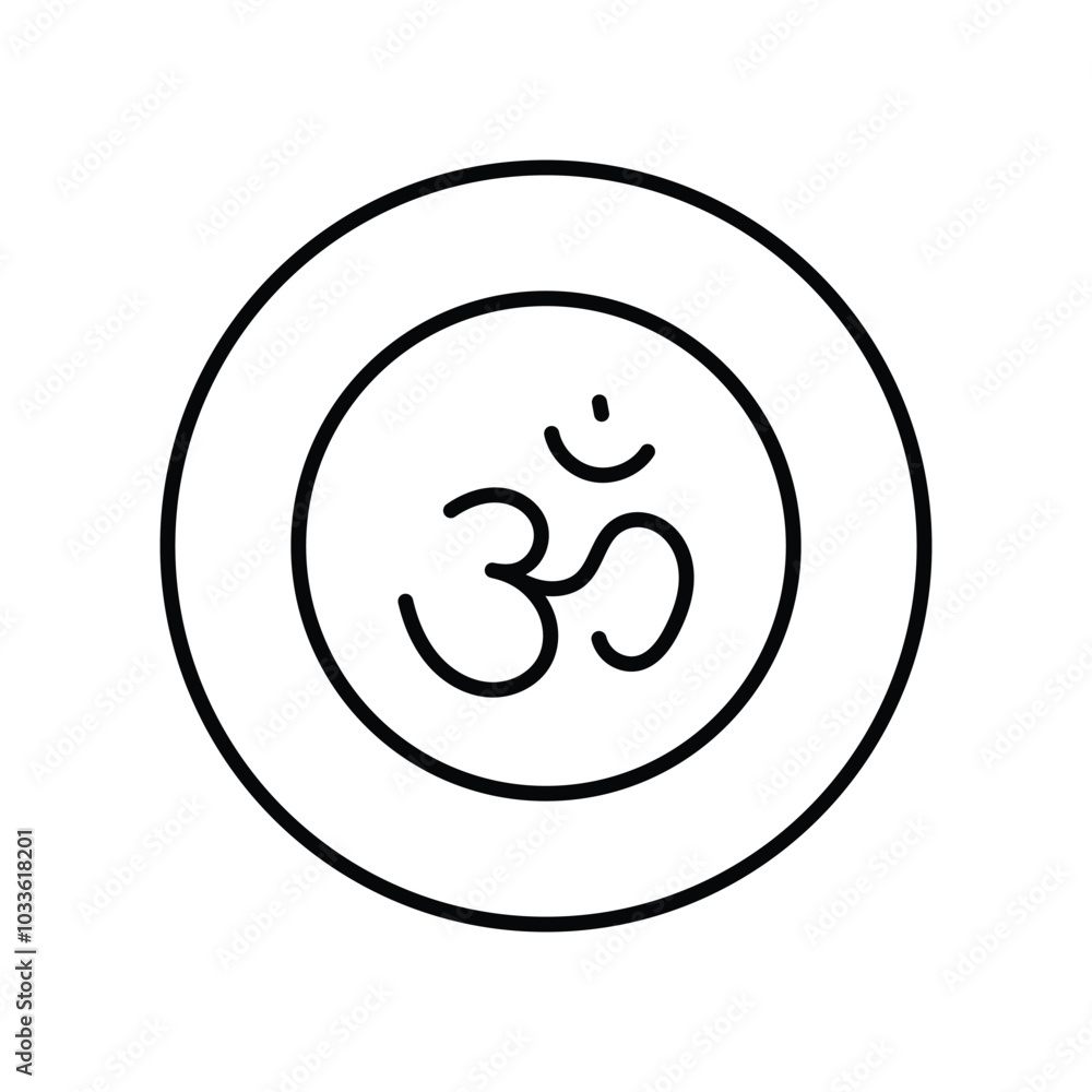 On Symbol line icon with white background vector stock illustration On Symbol line icon with white background vector stock illustration