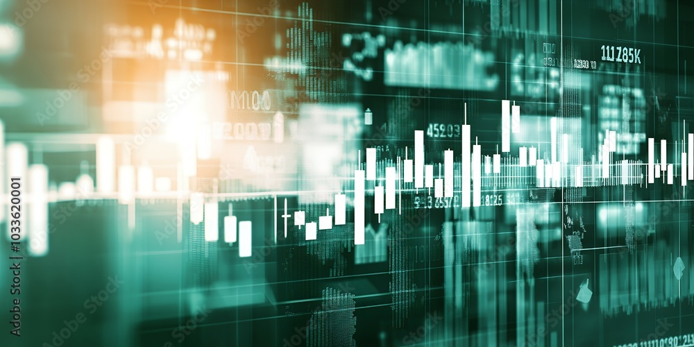 Abstract stock market data on screen. Abstract stock market data on screen.