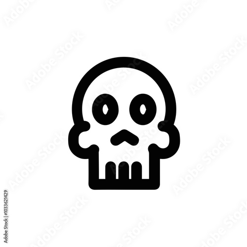 Skull icon symbol vector image illustration 