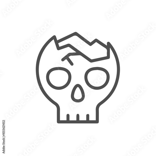 Skull icon symbol vector image illustration 