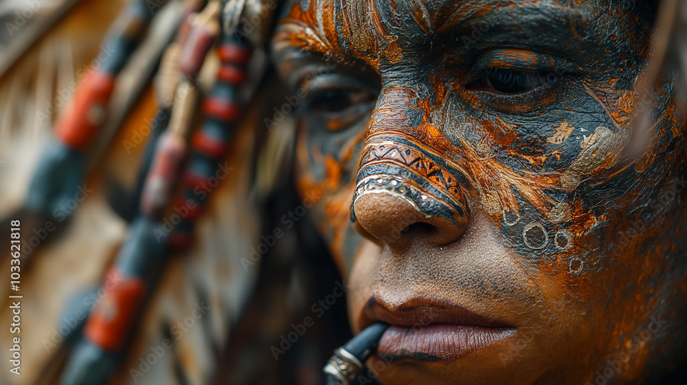 Indians smoking pipe of peace cigarettes smoke Indians smoking pipe of peace cigarettes smoke