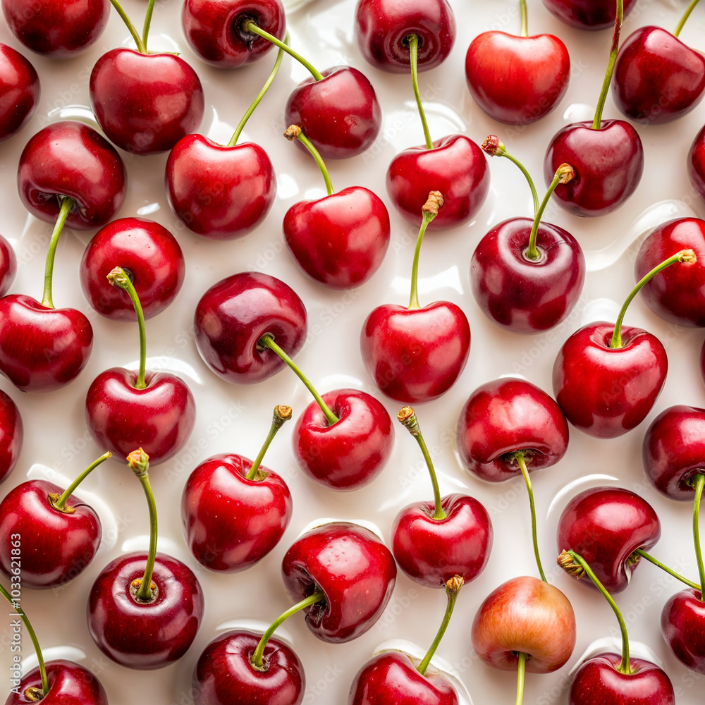 cherries in milk