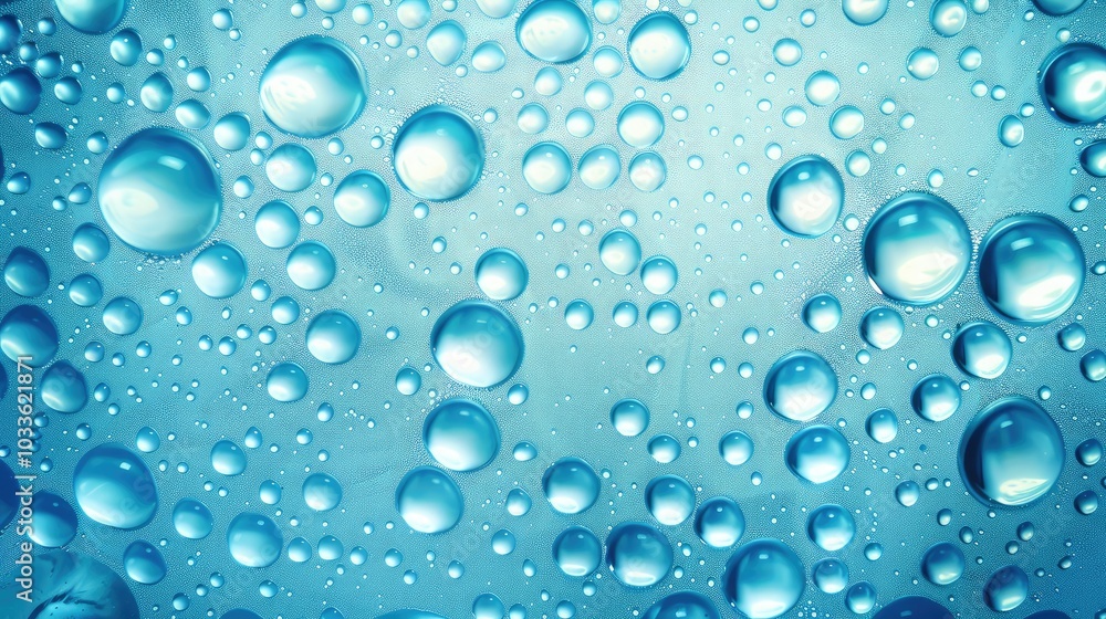 Water drops or oil bubbles on blue background --no text and people, human --chaos 10 --ar 16:9 Job ID: 4e7dc974-e6b2-49a1-b90b-7b9e278e4a7b Water drops or oil bubbles on blue background --no text and people, human --chaos 10 --ar 16:9 Job ID: 4e7dc974-e6b2-49a1-b90b-7b9e278e4a7b