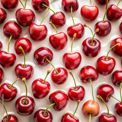 cherries in milk