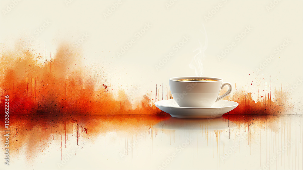cup of coffee on the table cup of coffee on the table