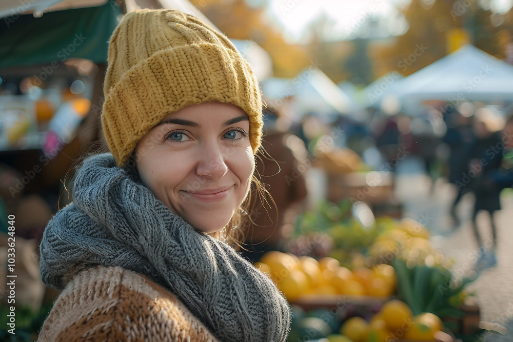 Seasonal autumn fair market with bright warm autumn colors, people crowd shopping having fun, Generative AI Seasonal autumn fair market with bright warm autumn colors, people crowd shopping having fun, Generative AI