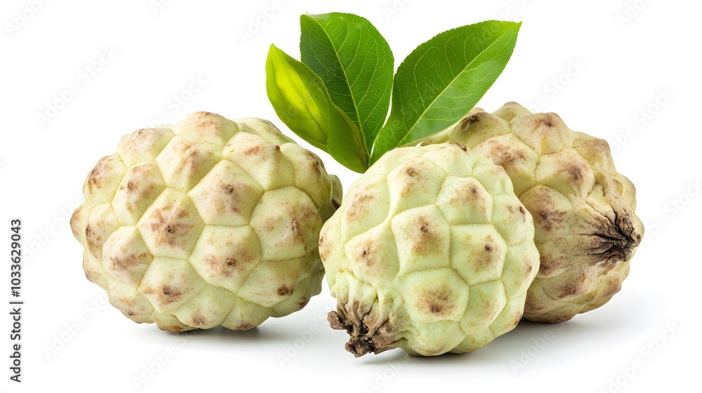 Obraz premium custard apple on white background. 