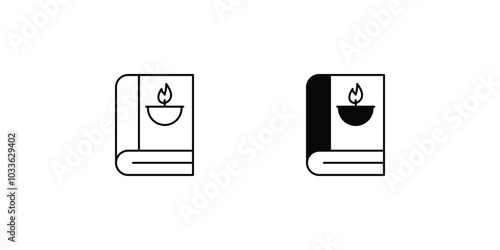 Diwali Book set icon with white background vector stock illustration