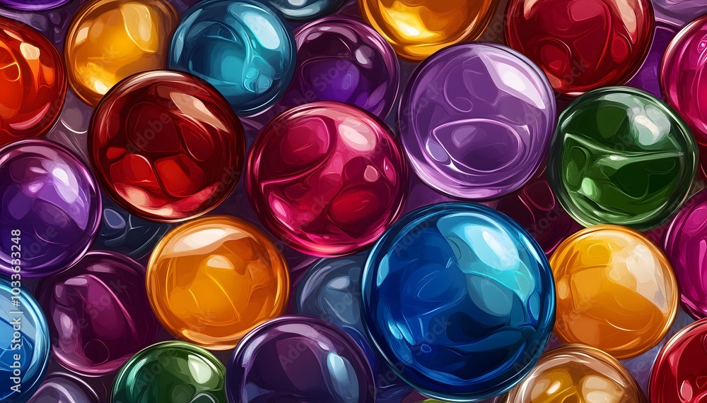 Multicolored marbles Multicolored marbles