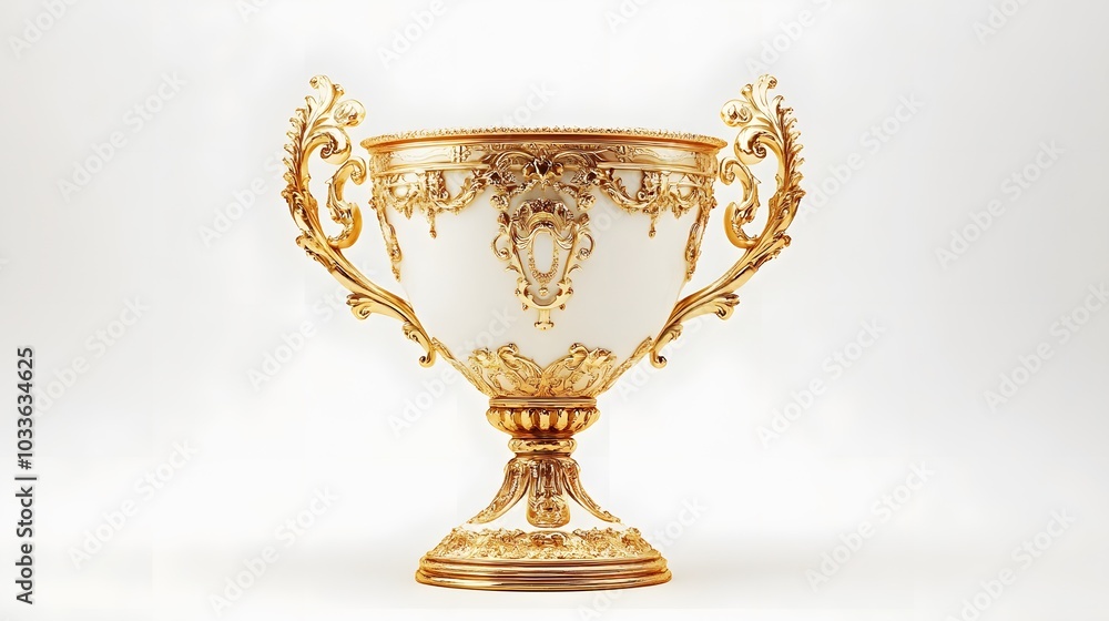 gold trophy cup on white. gold trophy cup on white.