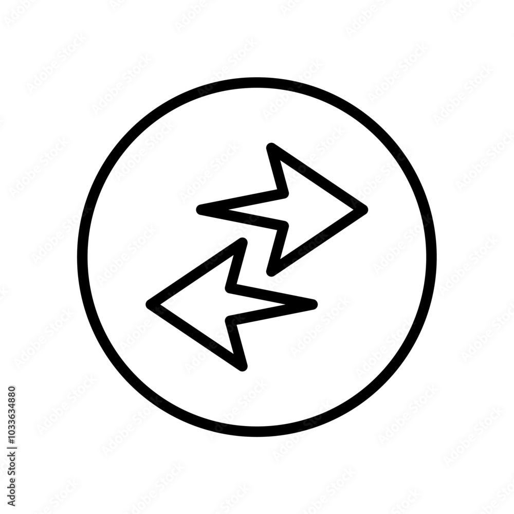 data transfer arrows icon. line vector isolated on white background. trendy and modern design data transfer arrows icon. line vector isolated on white background. trendy and modern design