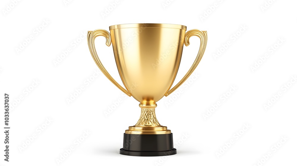 gold trophy cup on white. gold trophy cup on white.