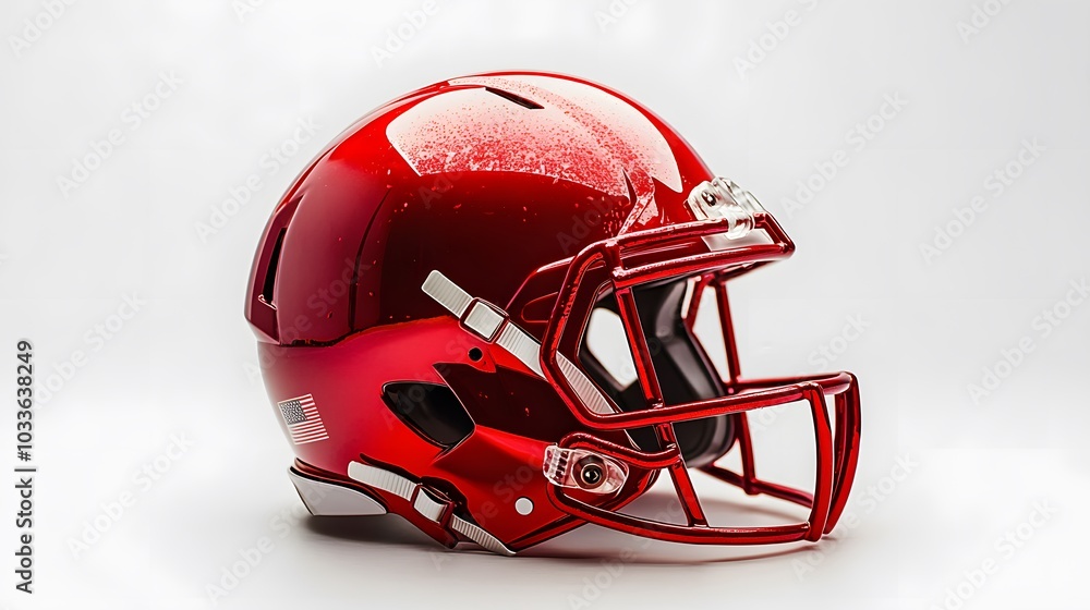 red american football helmets isolated on white background. red american football helmets isolated on white background.