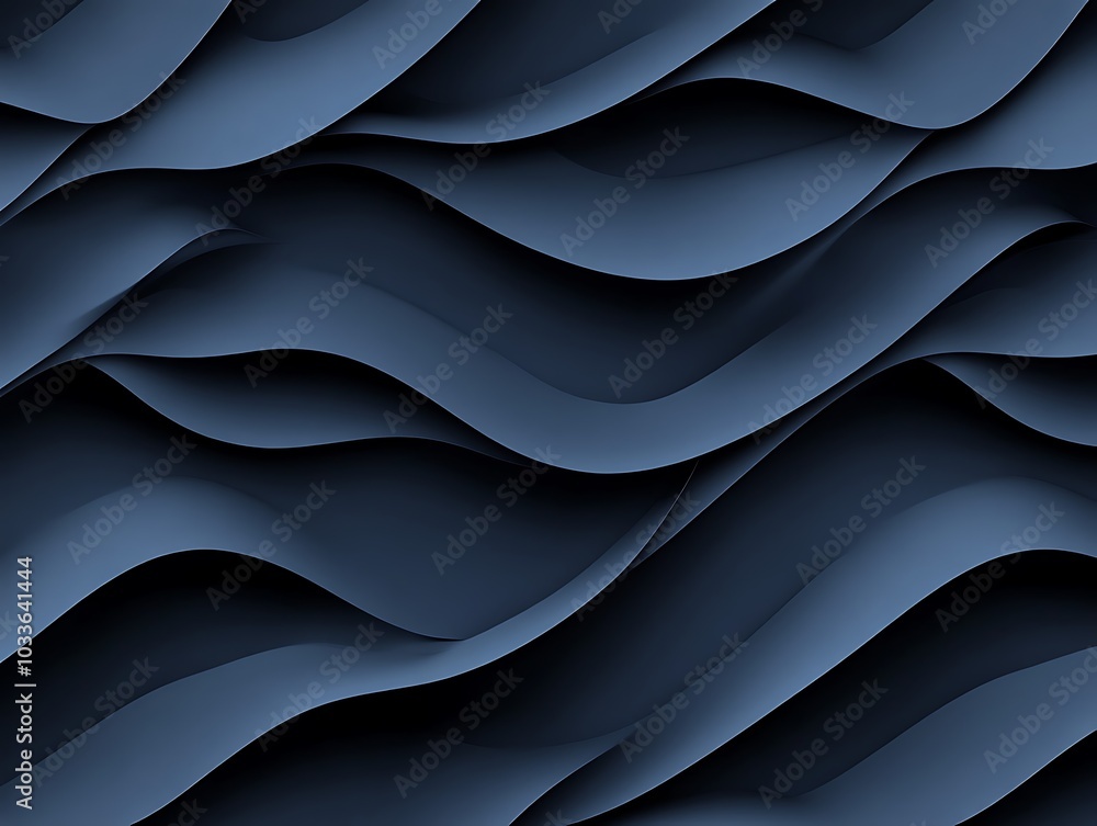 Abstract background of dark blue wavy lines. Abstract background of dark blue wavy lines.