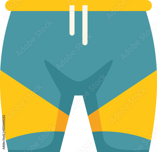 Blue and yellow cycling shorts, professional sportswear for bicycle competitions