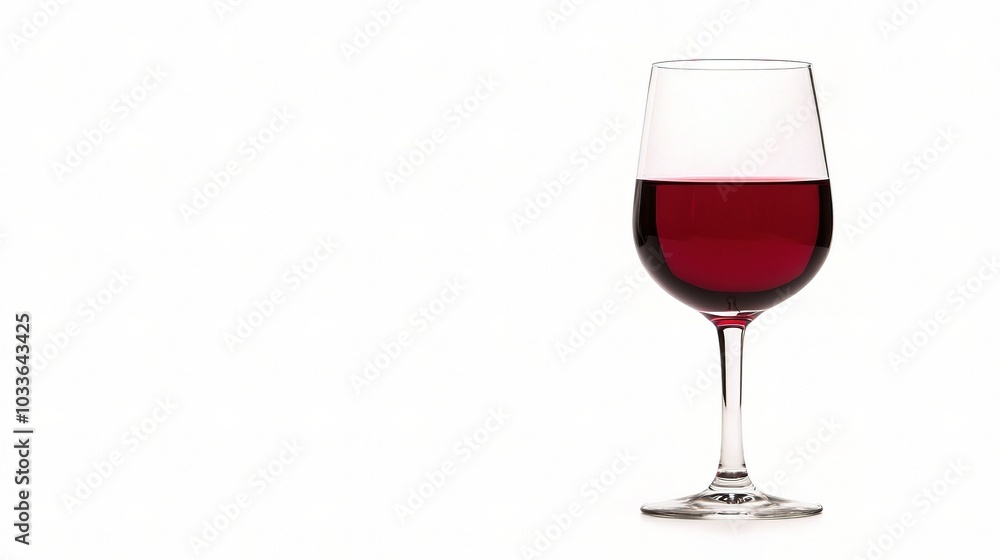 Elegant Red Wine Glass with Minimalist Background Elegant Red Wine Glass with Minimalist Background