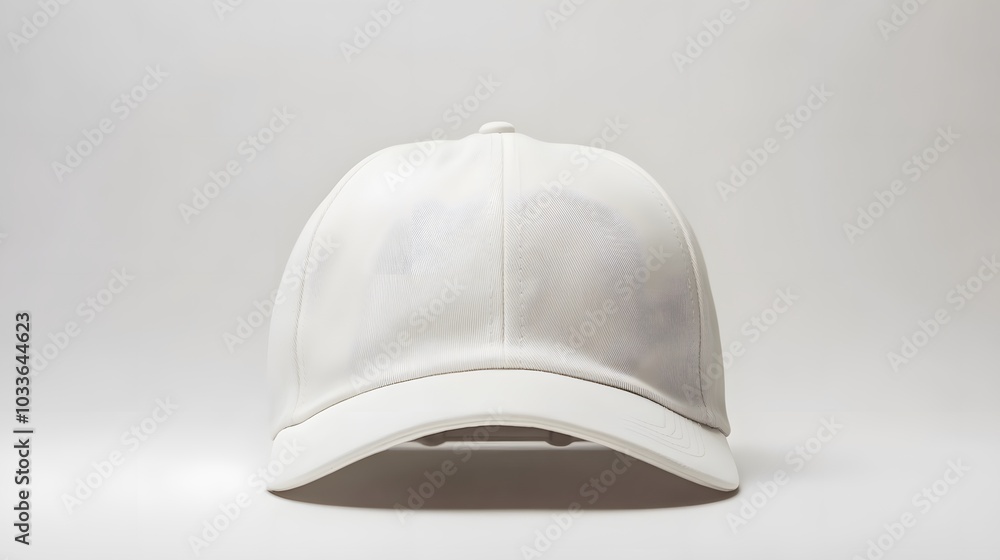white canvas fabric cap isolated on white background. white canvas fabric cap isolated on white background.