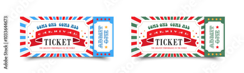 Retro ticket templates with shadows,set