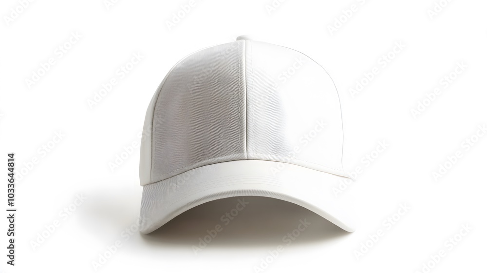 white canvas fabric cap isolated on white background. white canvas fabric cap isolated on white background.