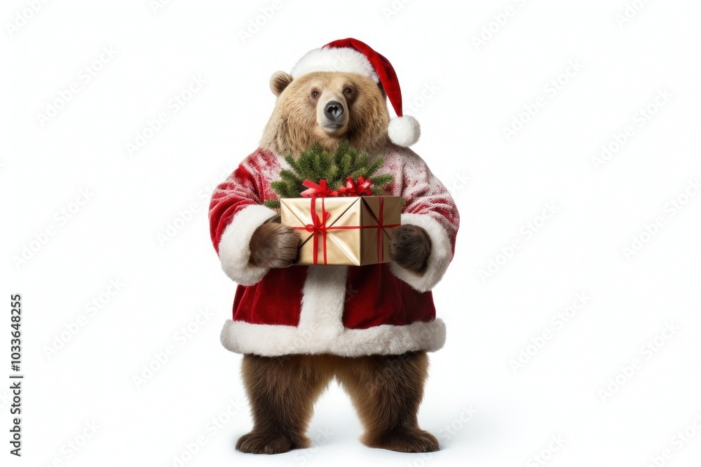 Bear christmas standing costume. Bear christmas standing costume.