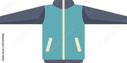 Winter sport jacket with zipper and pockets for outdoor activities
