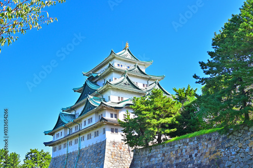秋の名古屋城天守閣　愛知県名古屋市