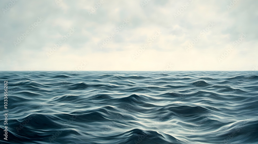 Obraz premium A calm ocean with small, gentle waves -