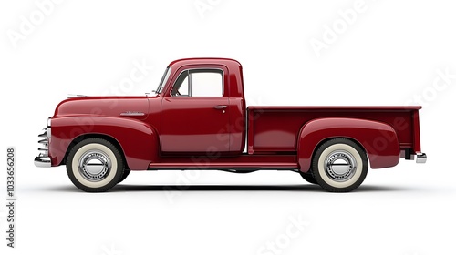 pickup truck car isolated on white. 