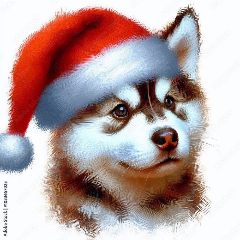 weihnachtlicher Husky weihnachtlicher Husky