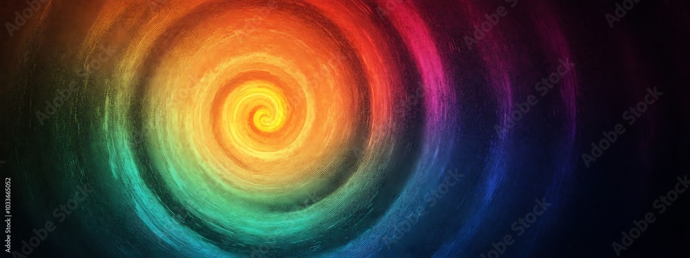 Obraz premium Abstract colorful spiral with swirling colors.
