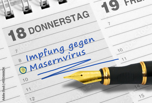 Impfung gegen Masernvirus, Termineintragung photo