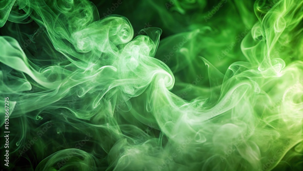 Fototapeta premium Asymmetrical abstract soft green smoke on texture background cloud a soft smoke cloudy texture background