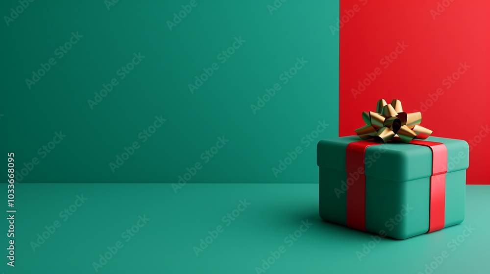 3D Rendering of a Christmas Gift Box Design 3D Rendering of a Christmas Gift Box Design
