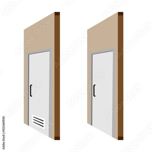 Door Ventilation Vector Illustration.eps