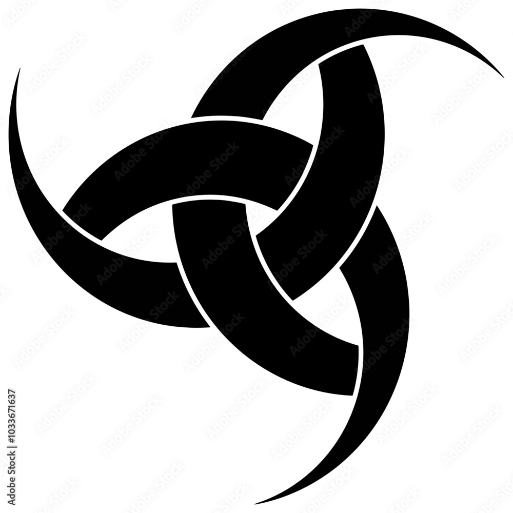 Variant of Three Crescent also known as Odin Horns symbol Variant of Three Crescent also known as Odin Horns symbol