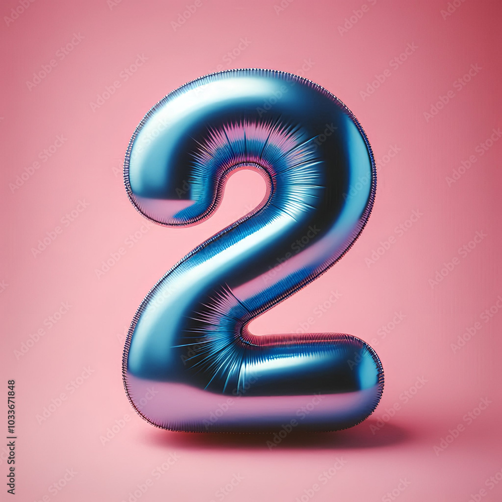 Ballon Bleu chiffe 2 Ballon Bleu chiffe 2