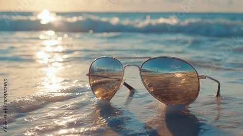 Wallpaper Mural Sunglasses on the Beach Torontodigital.ca