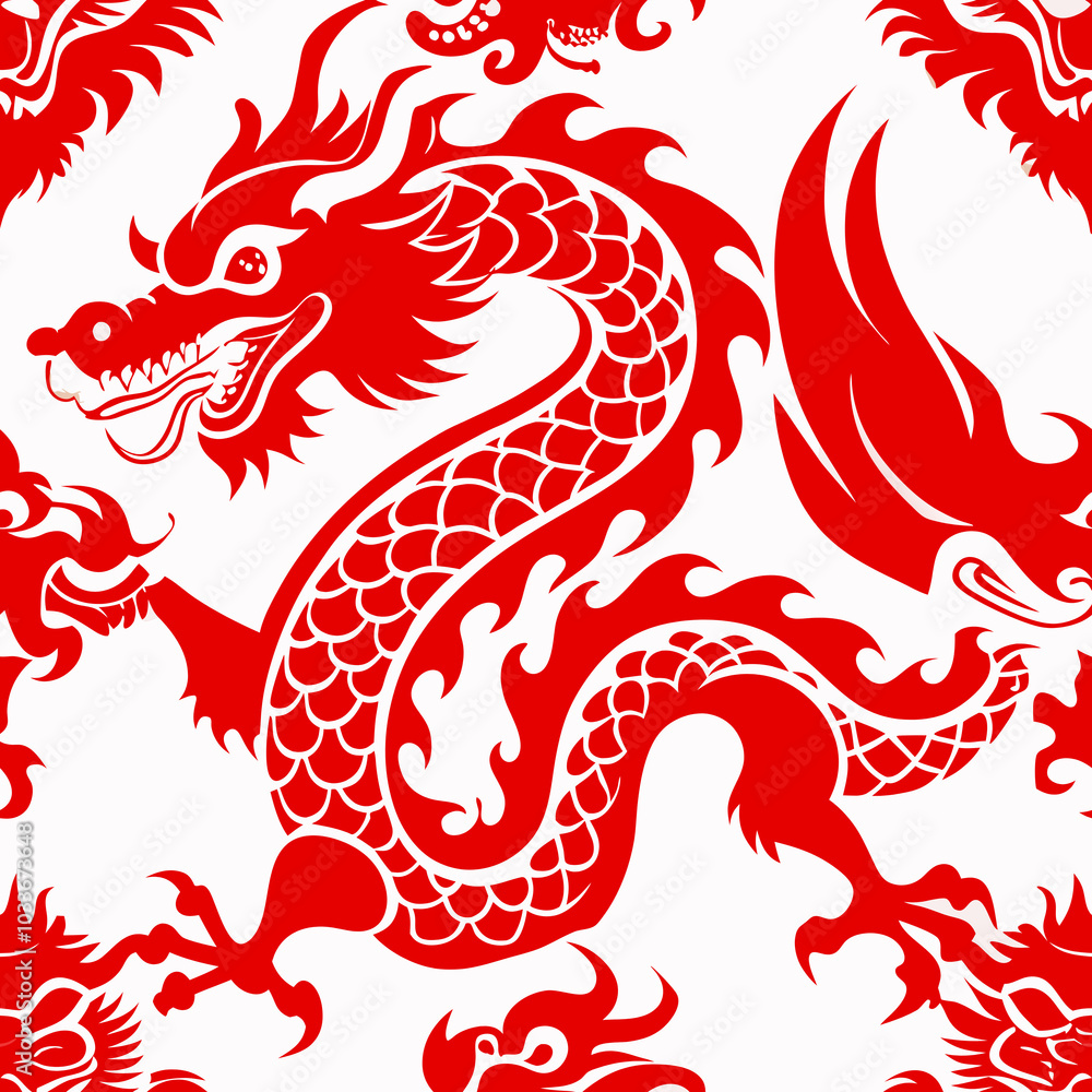 red dragon on white background red dragon on white background