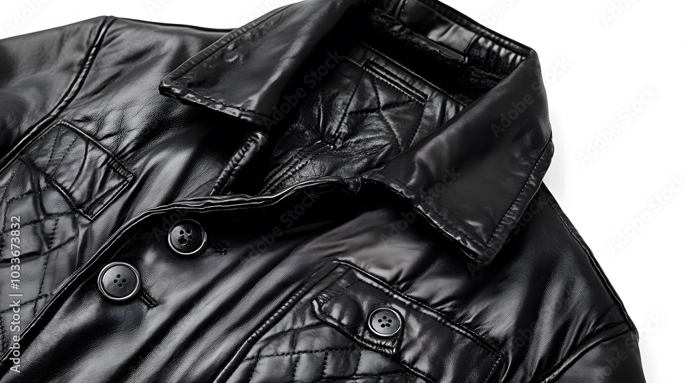 Black winter jacket isolated on white background. Black winter jacket isolated on white background.