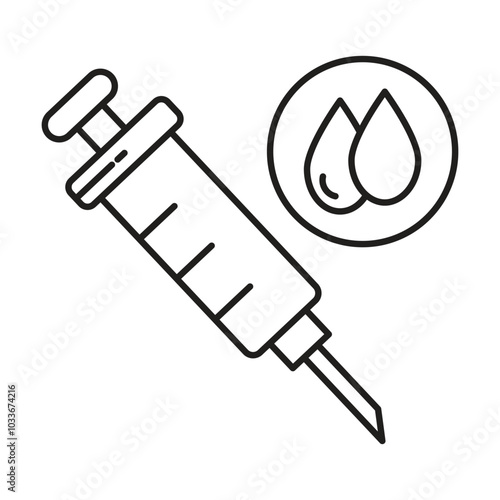 needle icon vector on white background