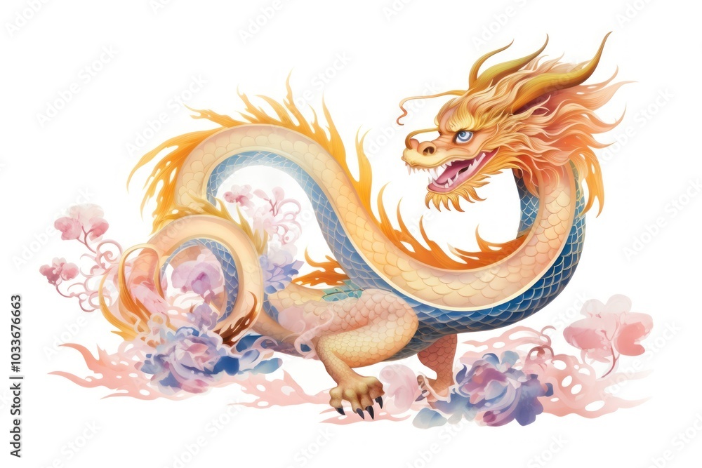Obraz premium Chinese dragon representation creativity painted.
