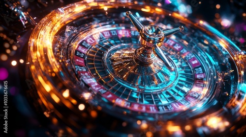 Wallpaper Mural Time vortex roulette wheel with dynamic aging animations in 3D Torontodigital.ca