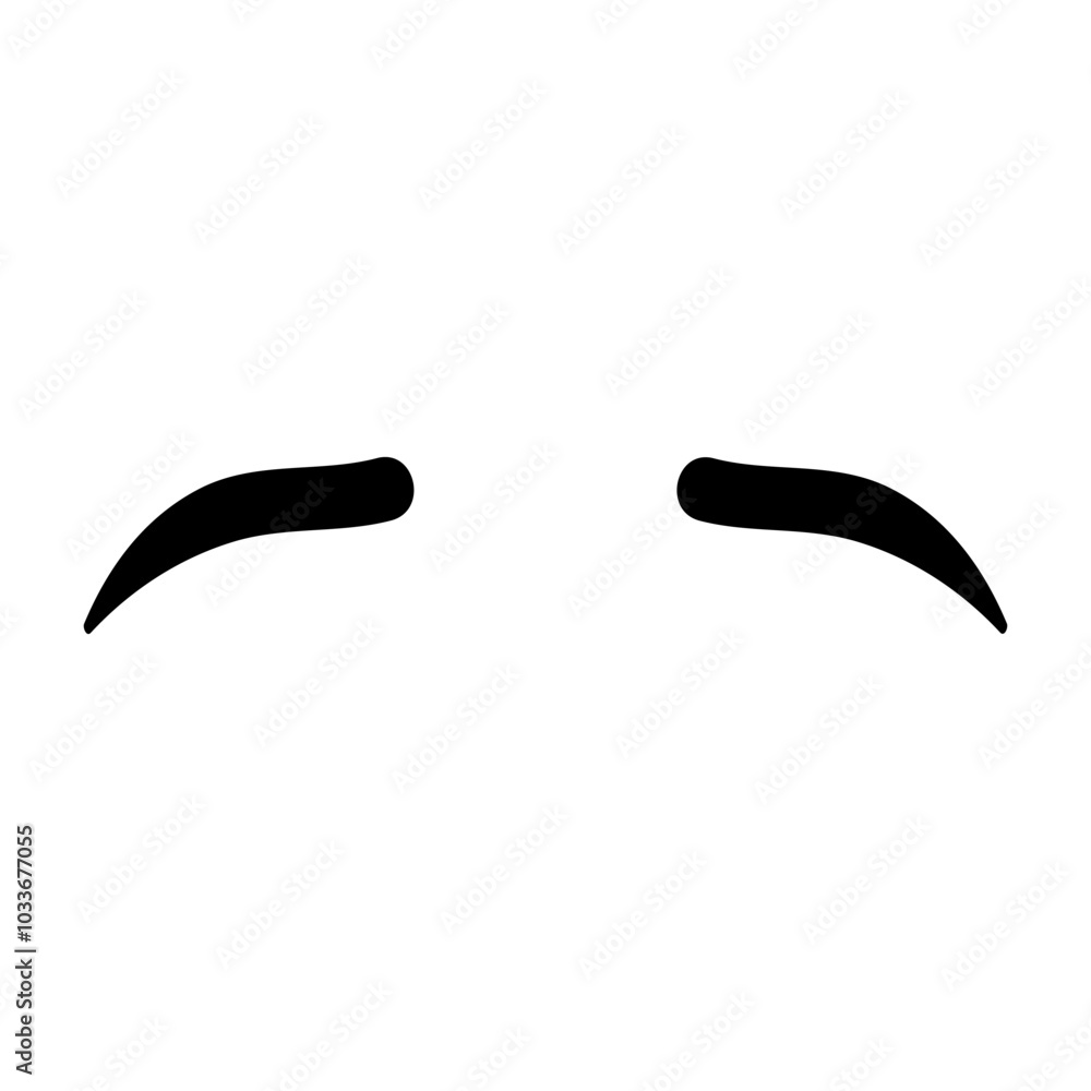 Obraz premium Brows icon vector. Eyebrow illustration sign. Forehead symbol or logo.