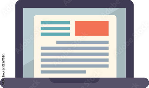 Laptop displaying a blog post or news article on its screen